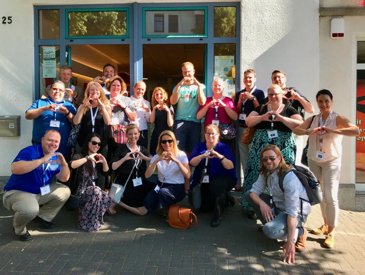TOP Group 3 2018 at Welcome In Wohnzimmer in Fulda with the director and a couple from Syria who found asylum in Germany.