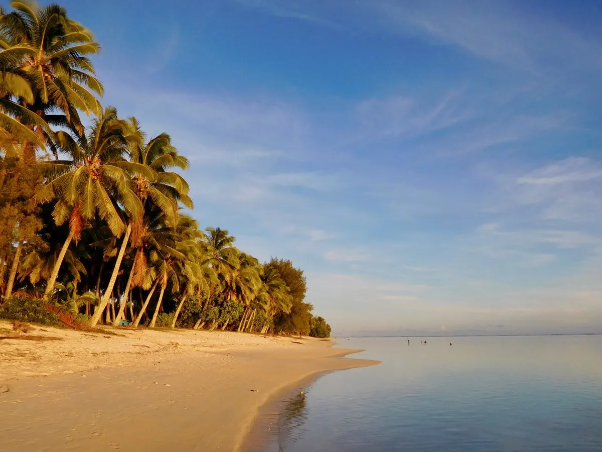 Sunset in Rarotonga, Cook Islands. 