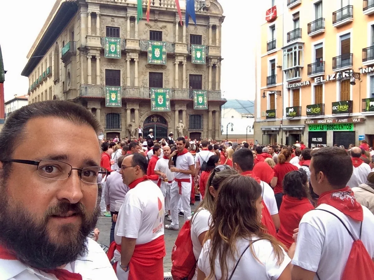 Festivities of San Fermin (Running of the Bulls) Pamplona, Spain.