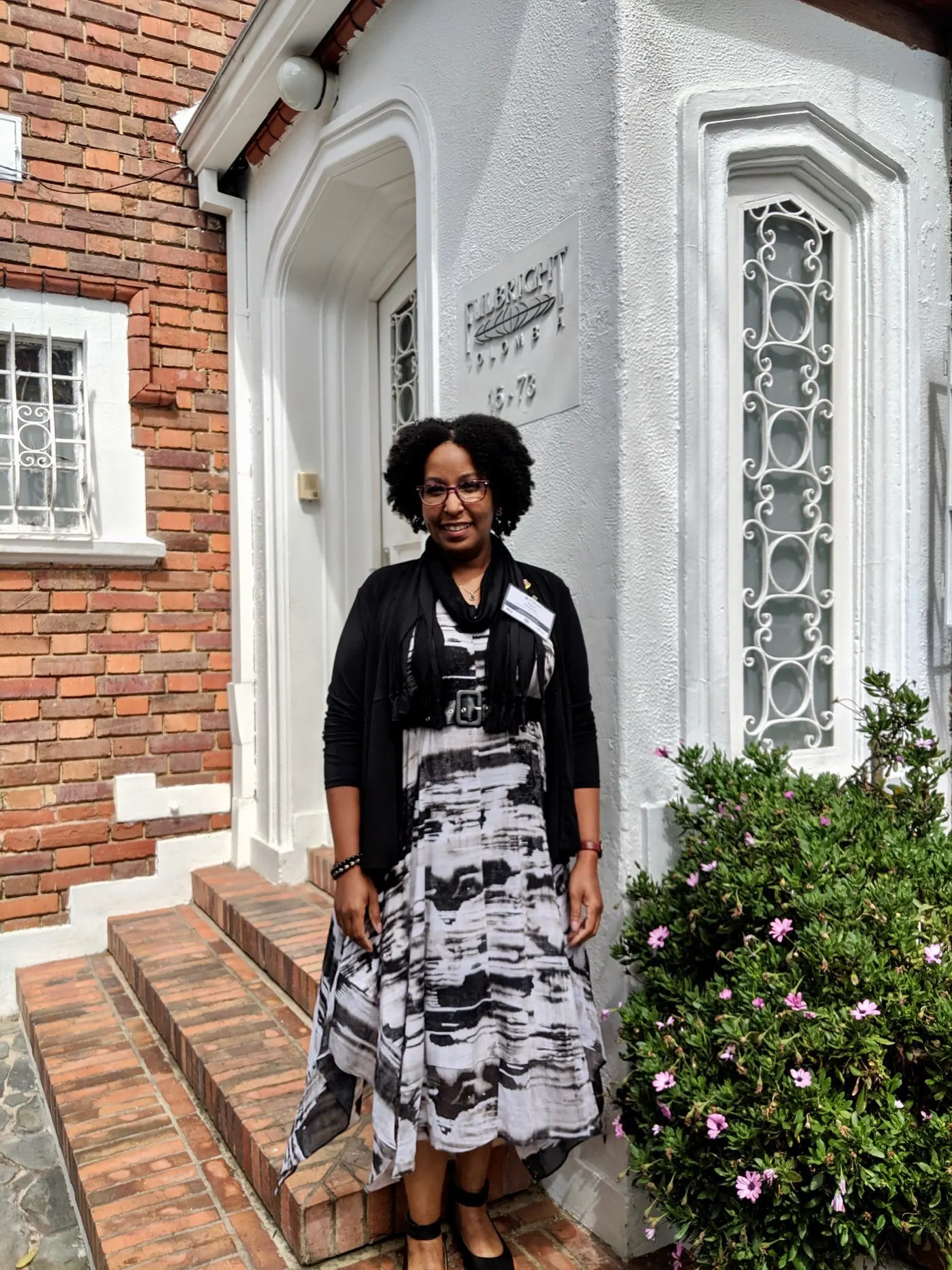In front of the church at Monserrate in Bogota, Colombia