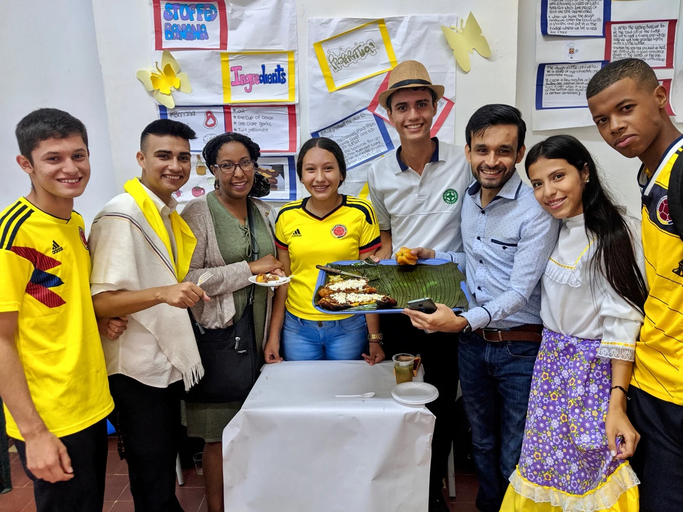 Stuffed bananas in Colombia