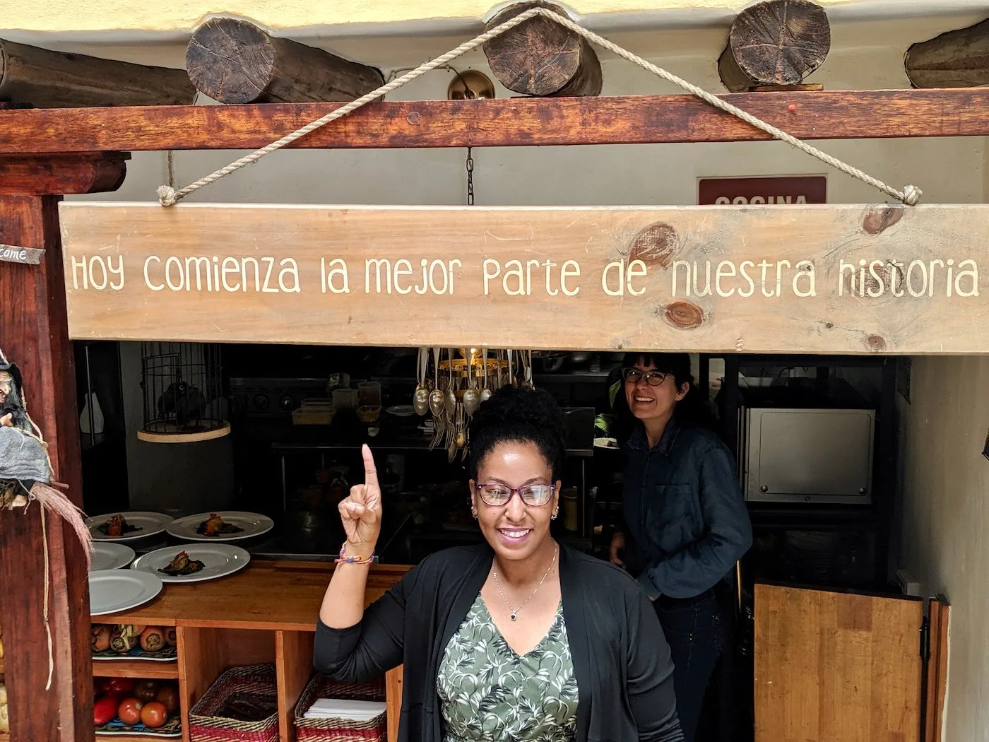 At La Bruja (The Witch) restaurant in the La Candelaria neighborhood of Bogota.