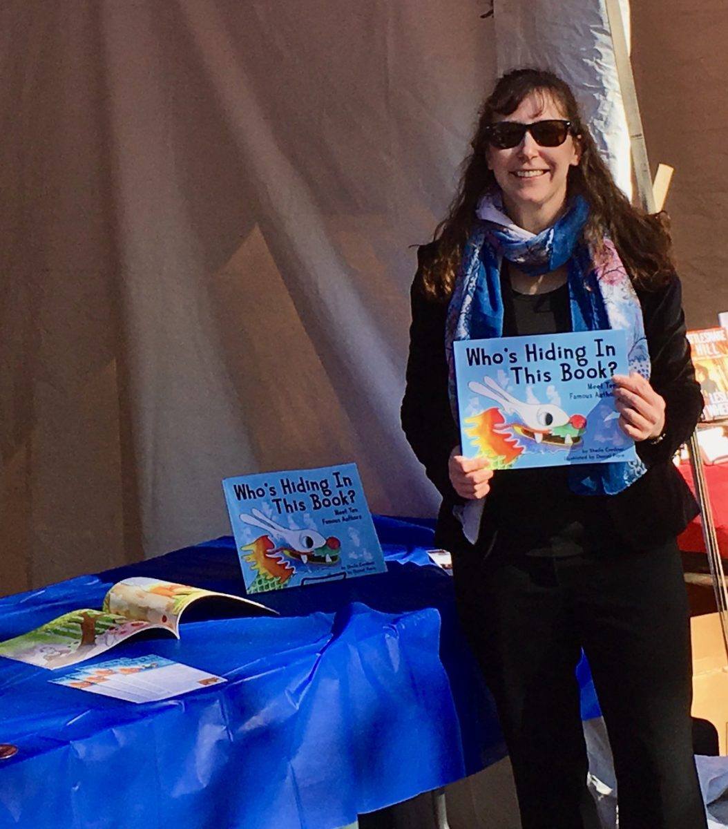 Sheila with the first copies of her new children's book!