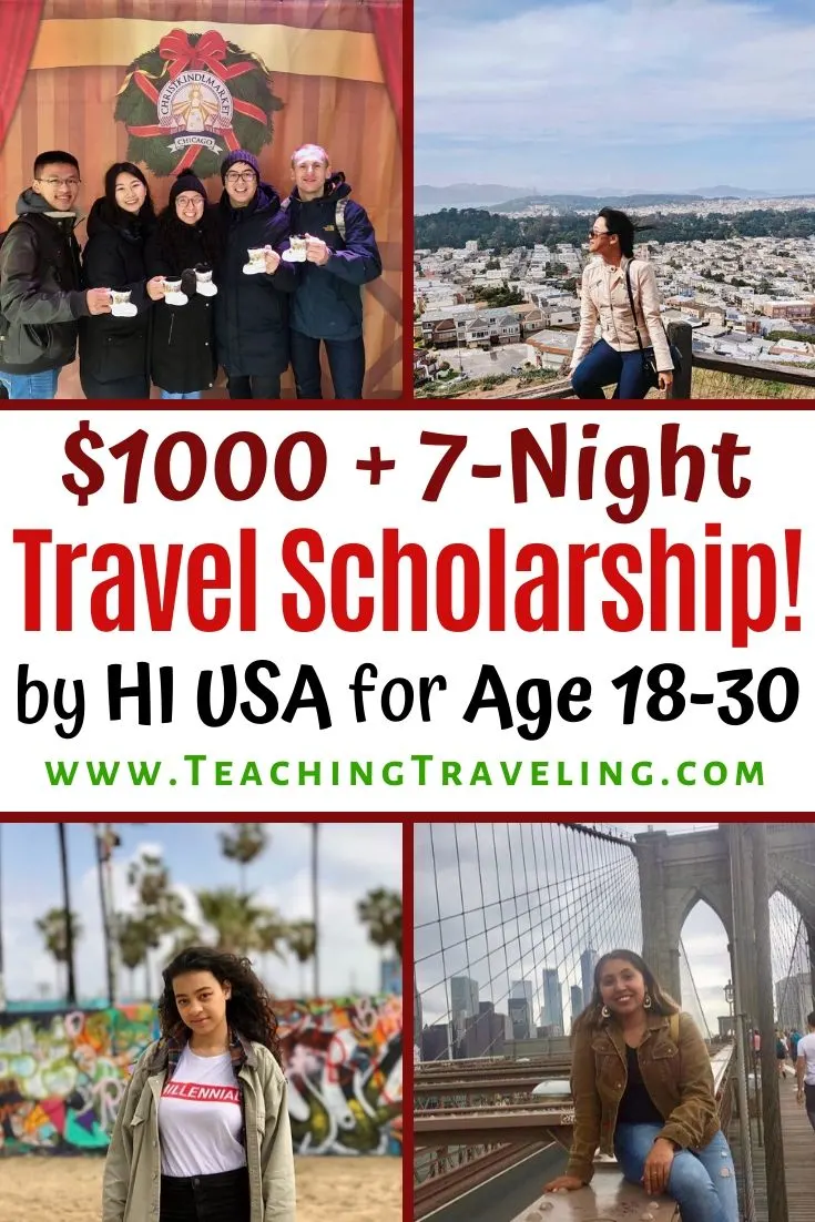 Youth travel scholarship to explore America from HIUSA for ages 18-30 new travelers! 