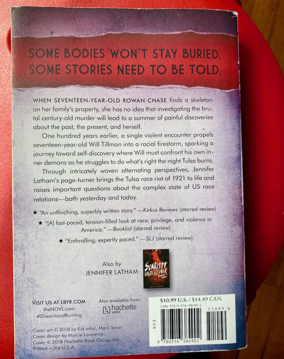 Back of Dreamland Burning book