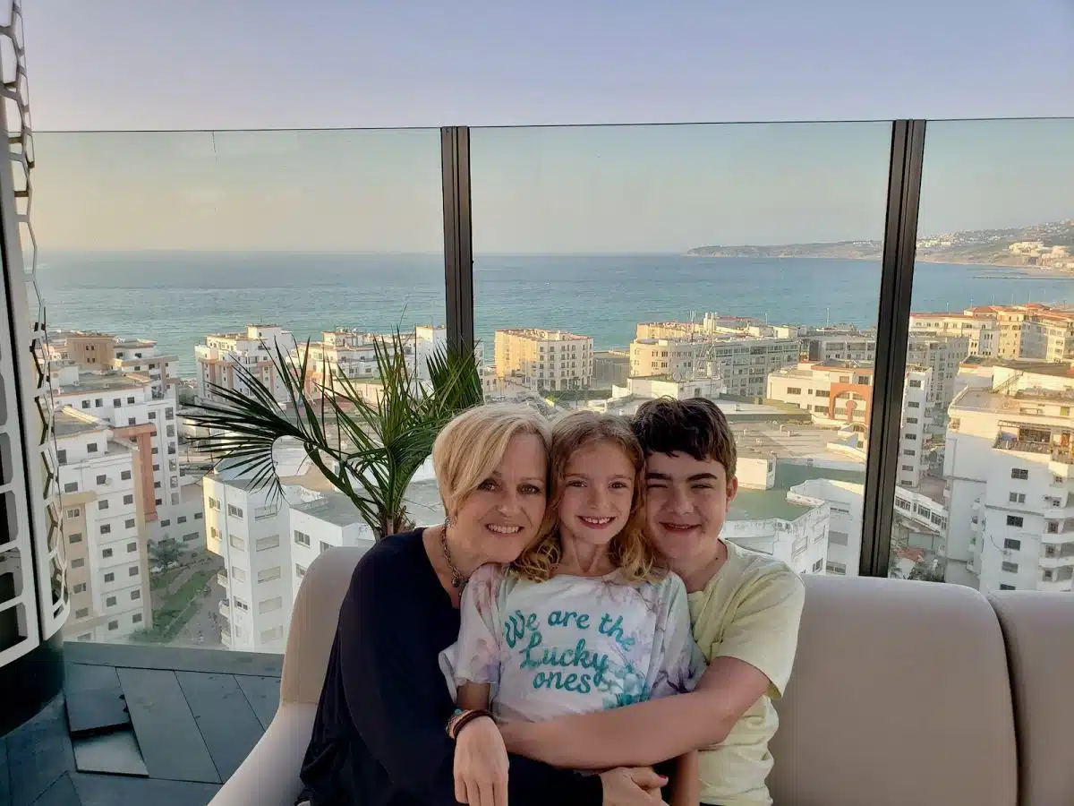 Jessica with her family.