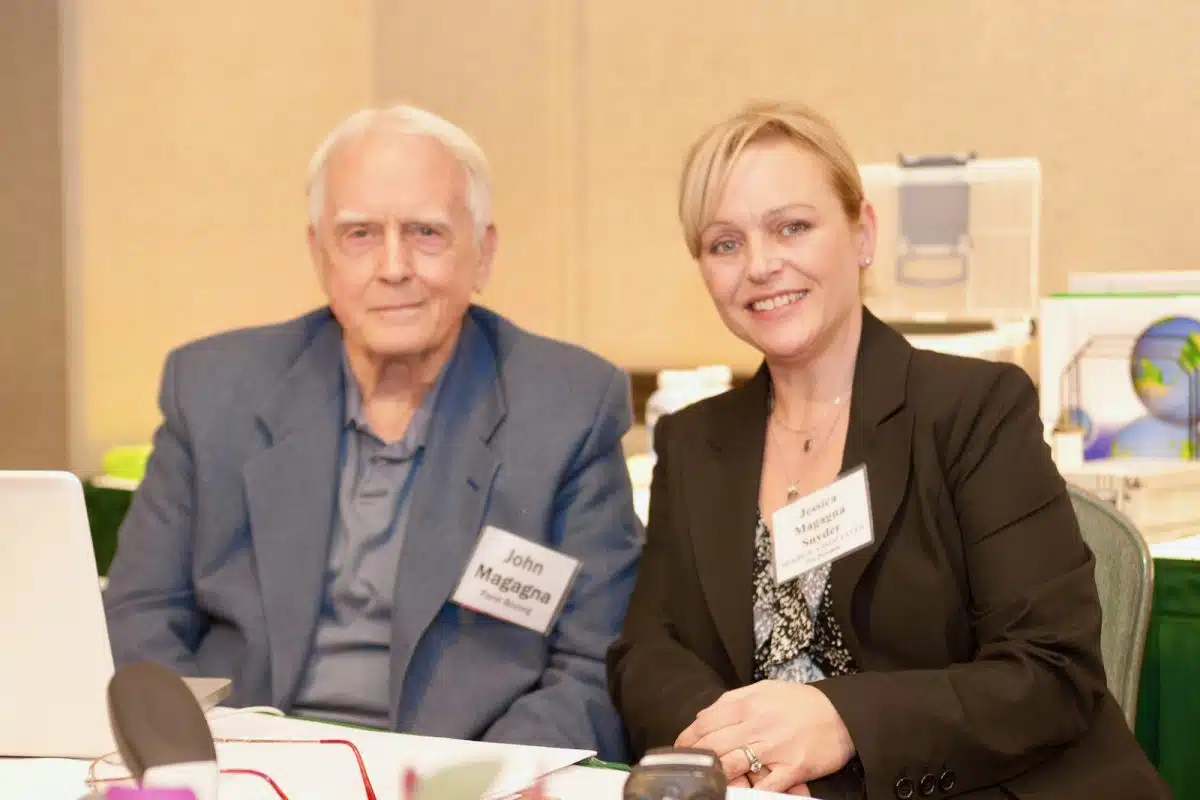 Jessica and her father, Search Associates founder.