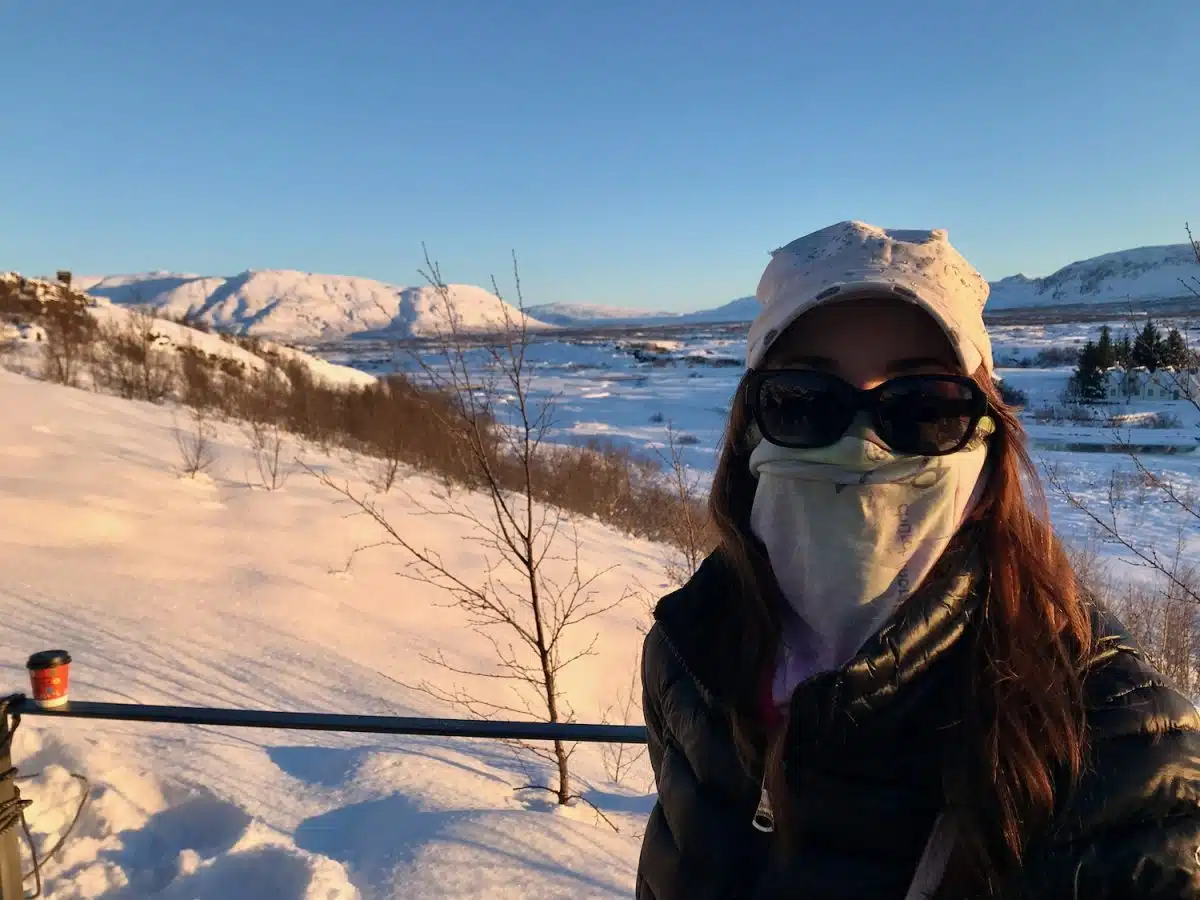 On a hike in Iceland and it was, uh, pretty cold!