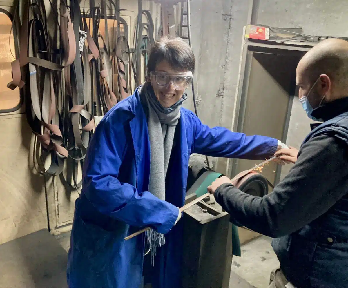 Making swords in Toledo, Spain.