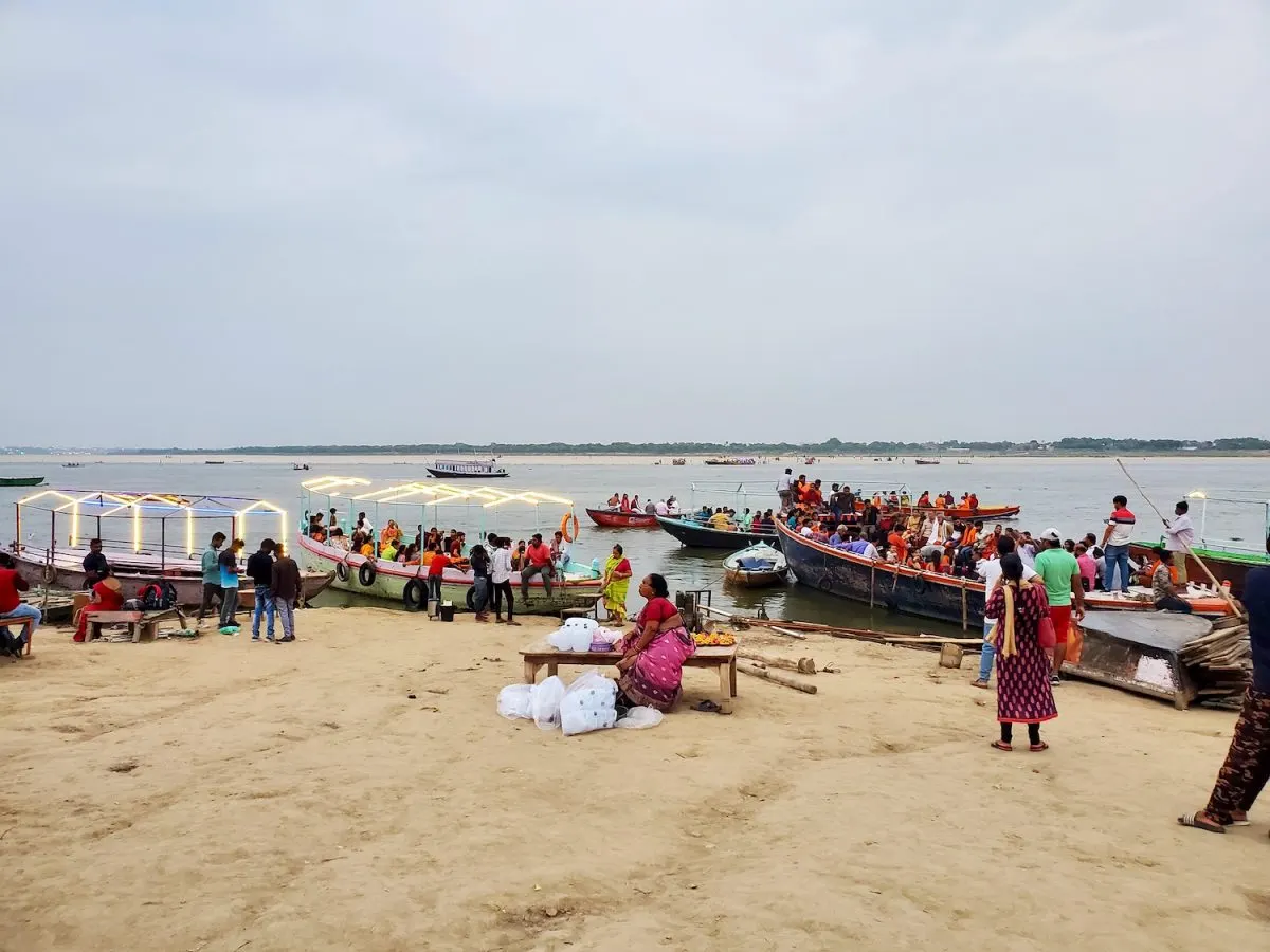 Ganges River as it flows through Varanasi, India