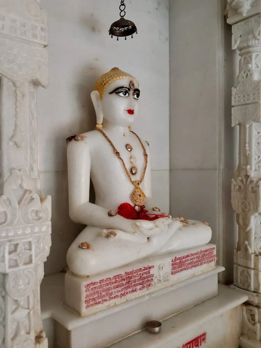 Inside a Jain temple in Pune, India