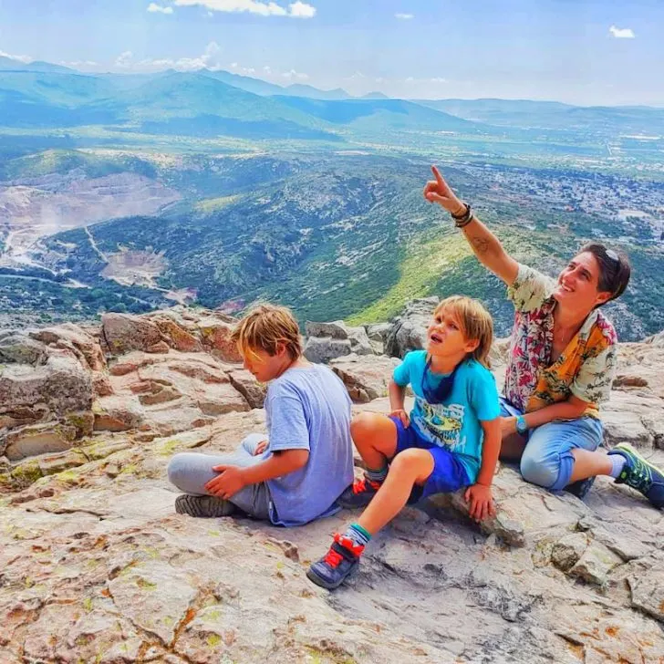 Cassie climbing Bernal, Mexico.