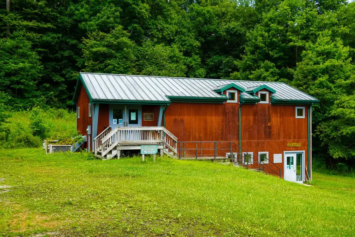 One of many workshop buildings at Touchstone.