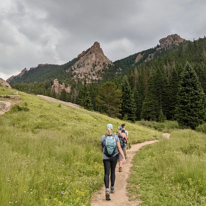 Hiking the Crags.