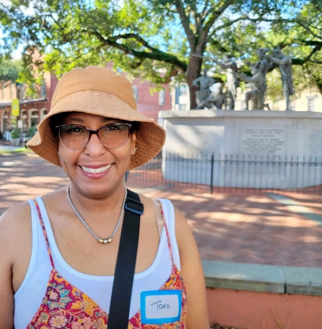 Tara Thomas during walking tour of Savannah, GA