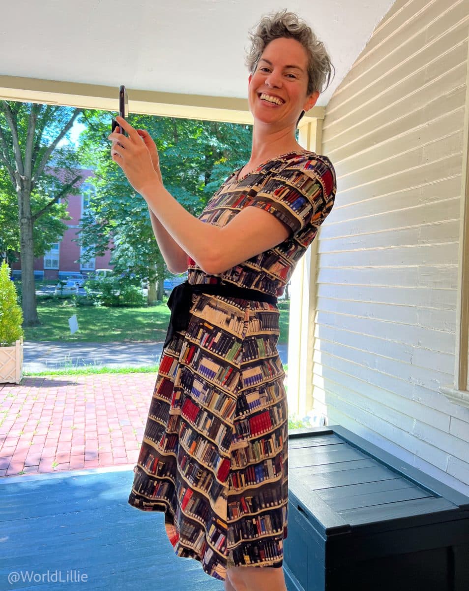 Side view of the second librarian dress