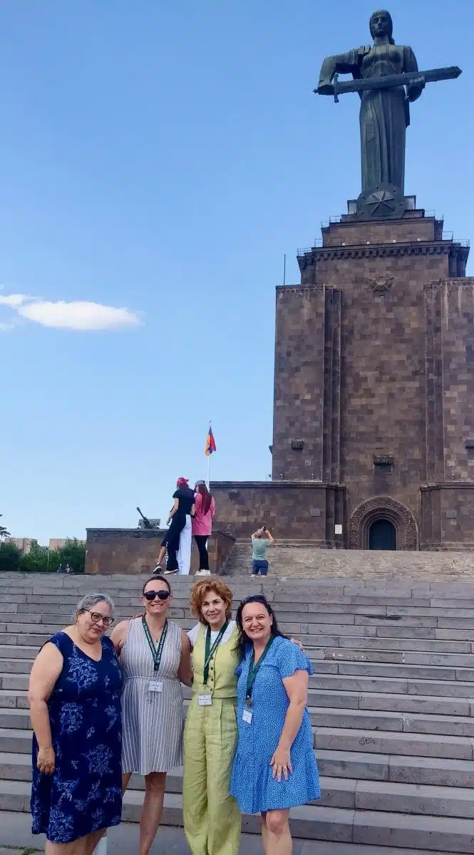 At the Mother Armenia Monument with the directors of the GenEd Board. 
