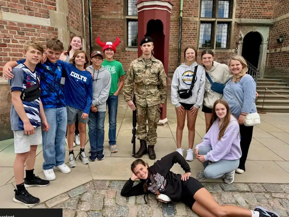 In Denmark, all 18 year olds are eligible to be drafted in military service. This Danish Soldier is responsible for guarding the crown jewels at Rosenborg Castle.
