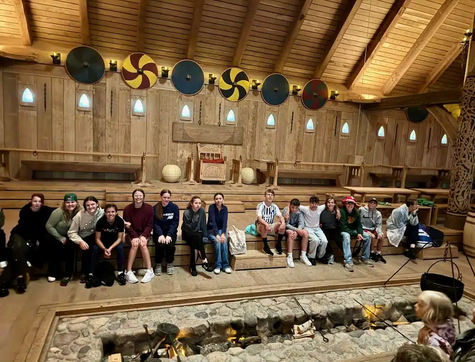 In Roskilde there is a replica Viking Hall where we learned about Norse mythology and played Viking games.