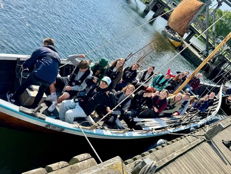 The Viking Ship Museum in Roskilde has replica Viking ships that groups can take out on the water and row. We even released the sail! Such a unique experience.