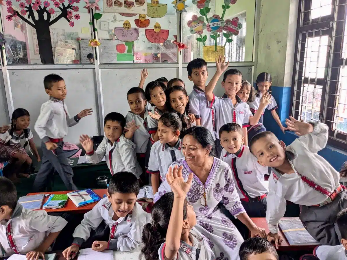 Teaching 2nd grade in Nepal.
