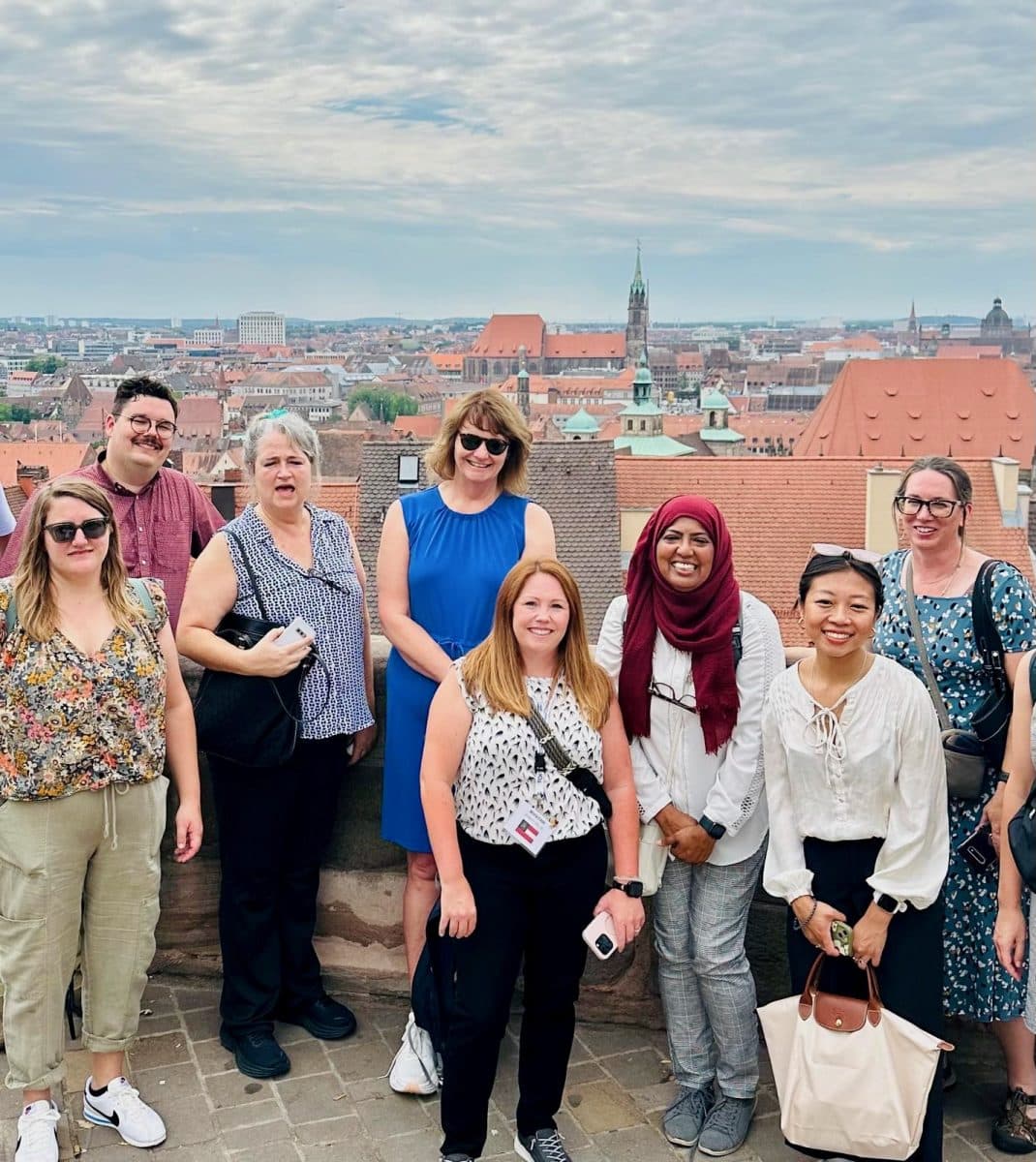 Exploring the view of Nuremberg city in Germany from the Imperial Castle.