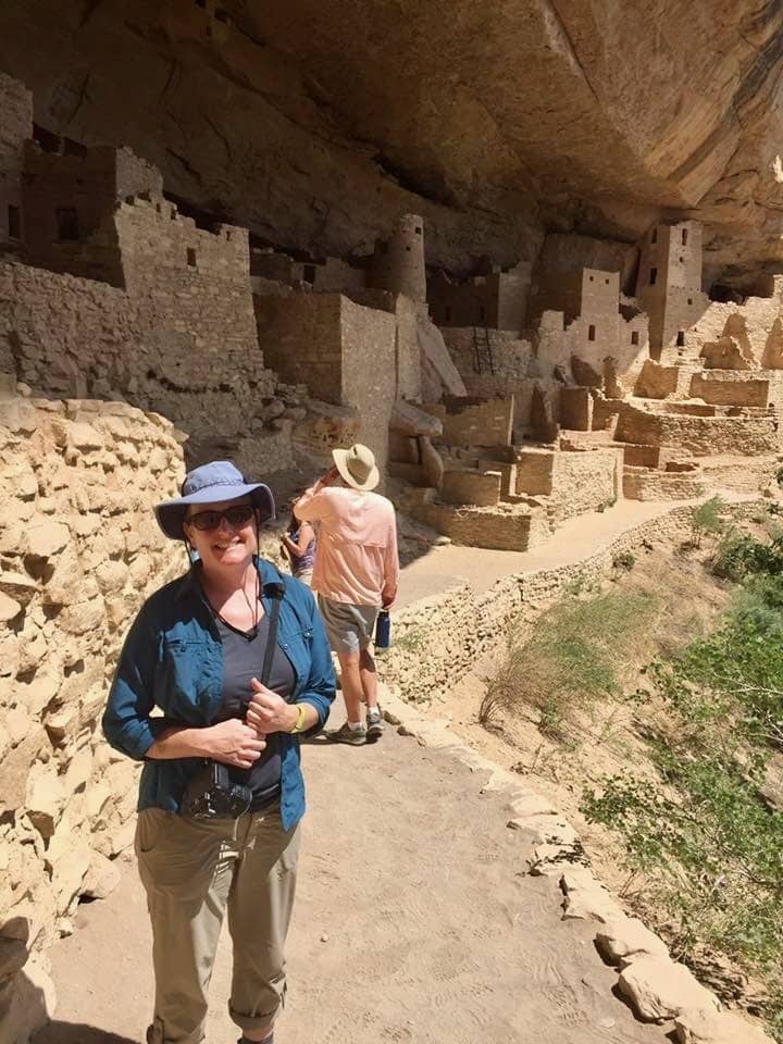 Angela at Mesa Verde, Colorado (NEH Pueblo Identities 2017).