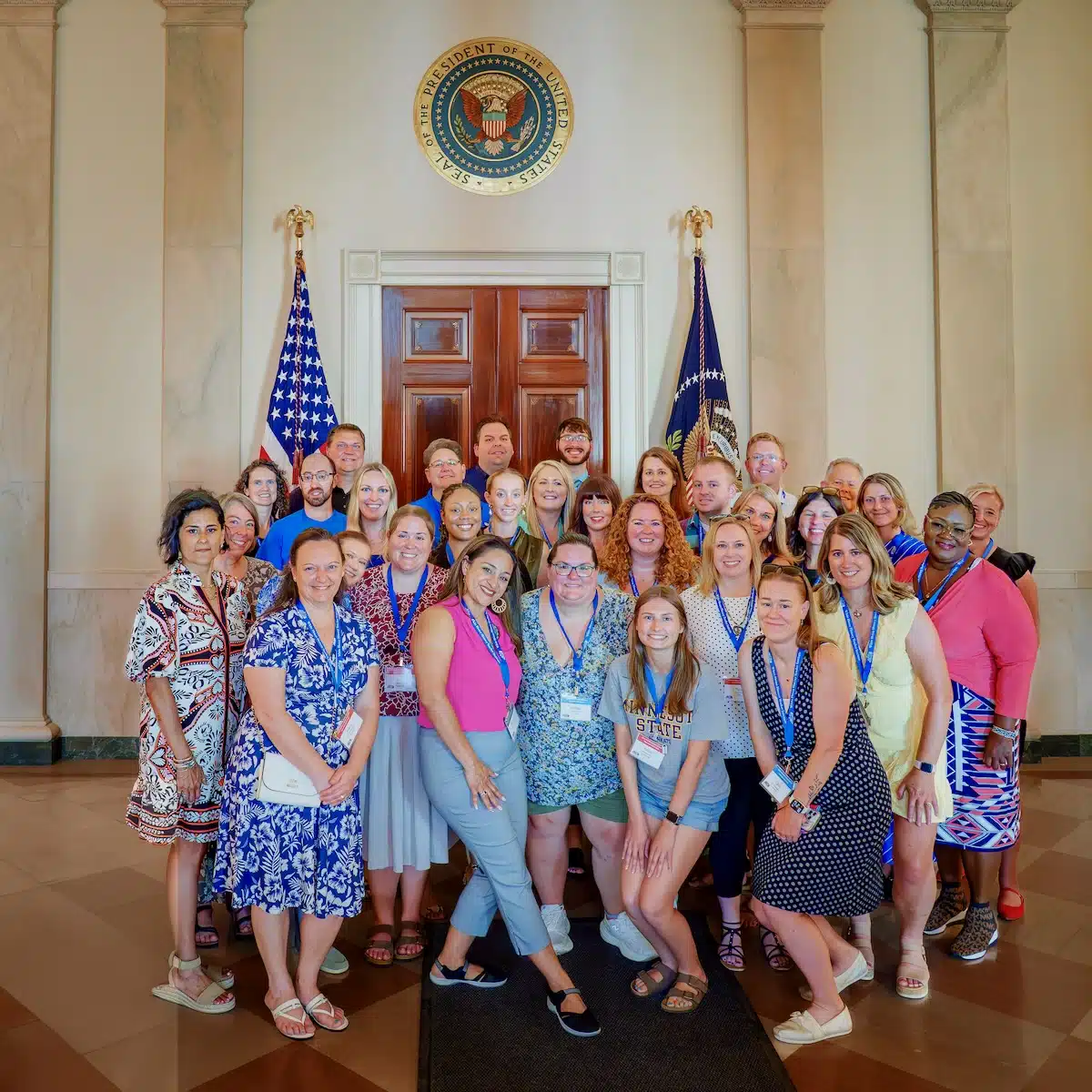 2025 WHHTI fellows (Week 1) at the White House. (photo by Thom Goertel for the White House Historical Association).