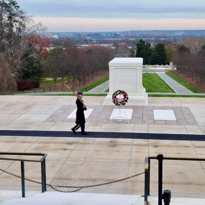 Tomb of the Unknown Soldier at Arlington.