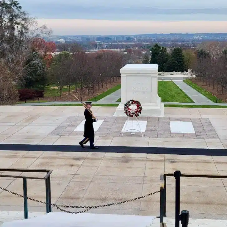 Tomb of the Unknown Soldier at Arlington.