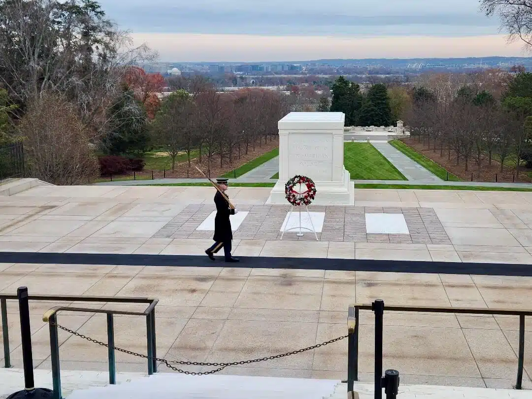 Tomb of the Unknown Soldier at Arlington.