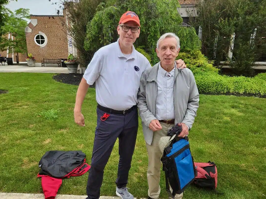 Dr. Gary Gallagher (my 1988 PSU Civil War teacher) and Jim at a June 2025 Civil War Institute conference.
