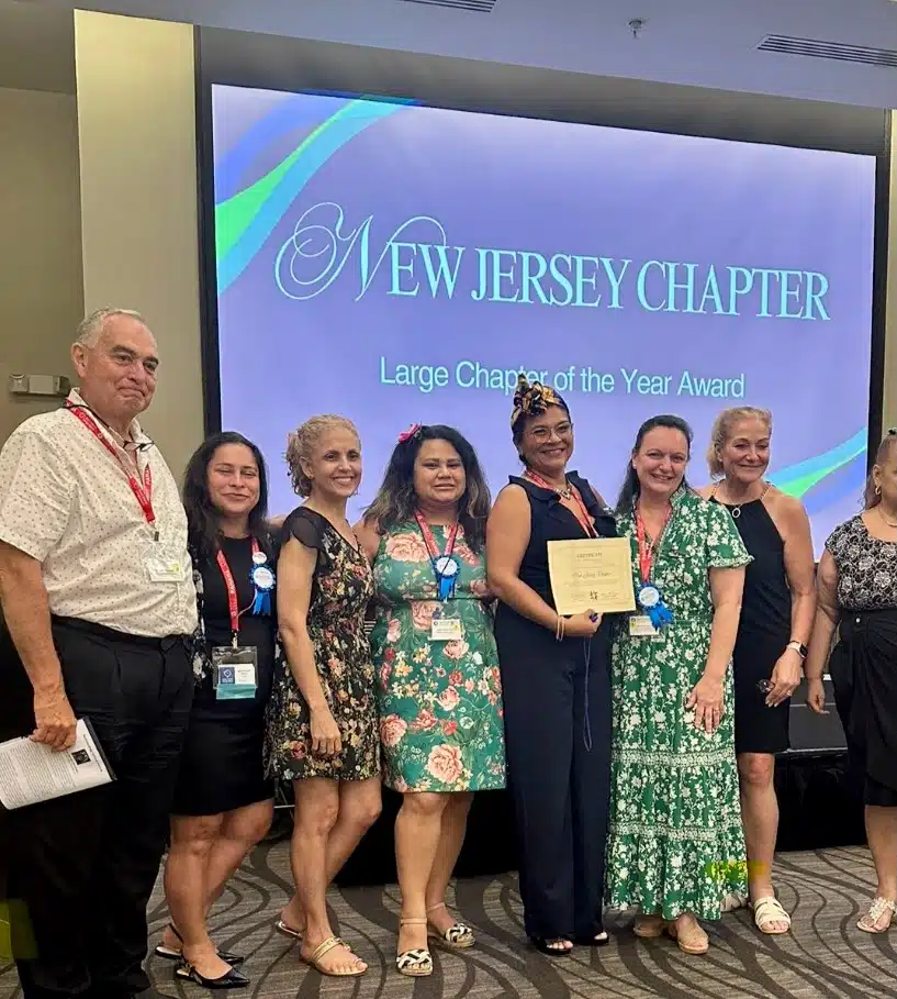 AATSP-New Jersey Chapter Board and Members receiving multiple awards at the 2025 conference in Panama.
