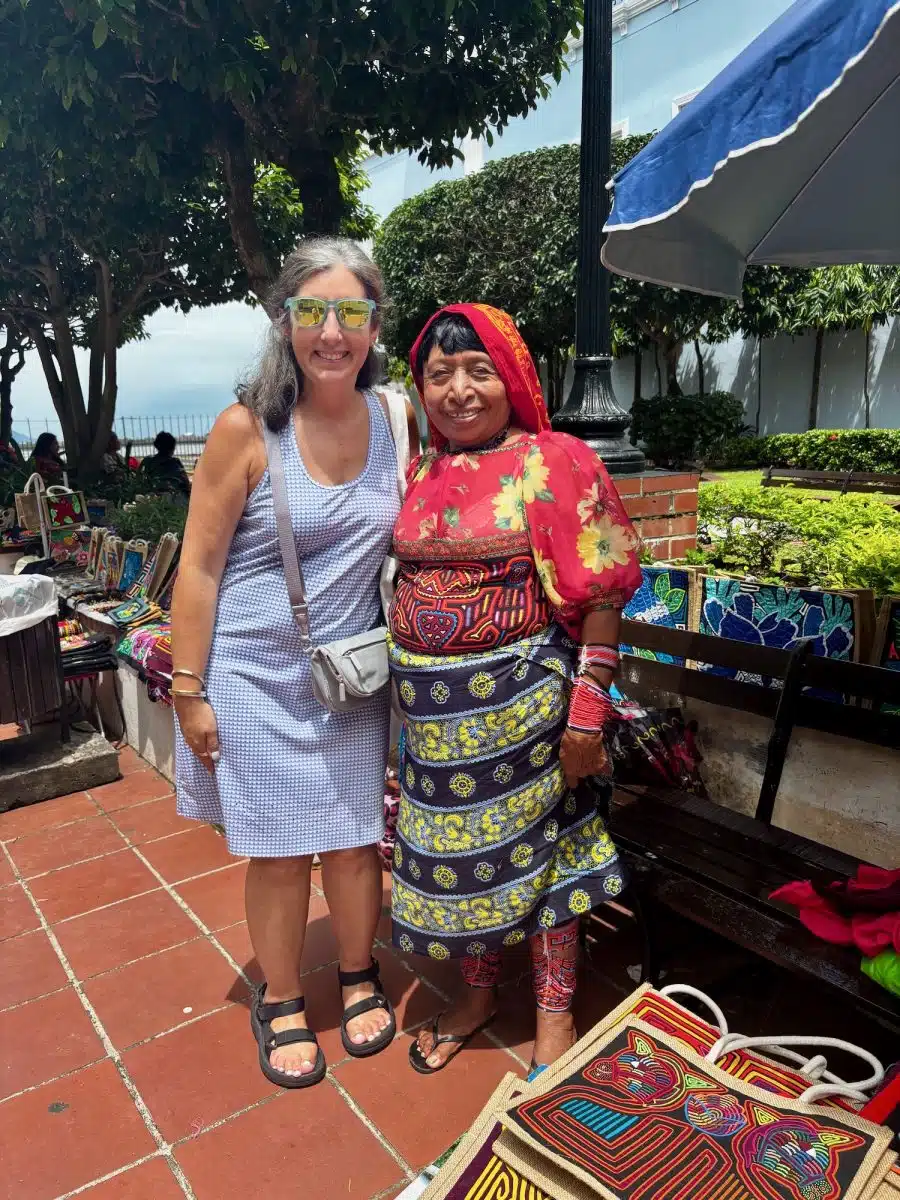 Mirta meeting locals in Panama.