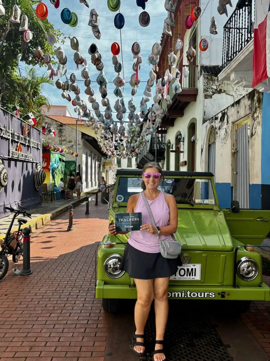 Enjoying the street art in Panama.