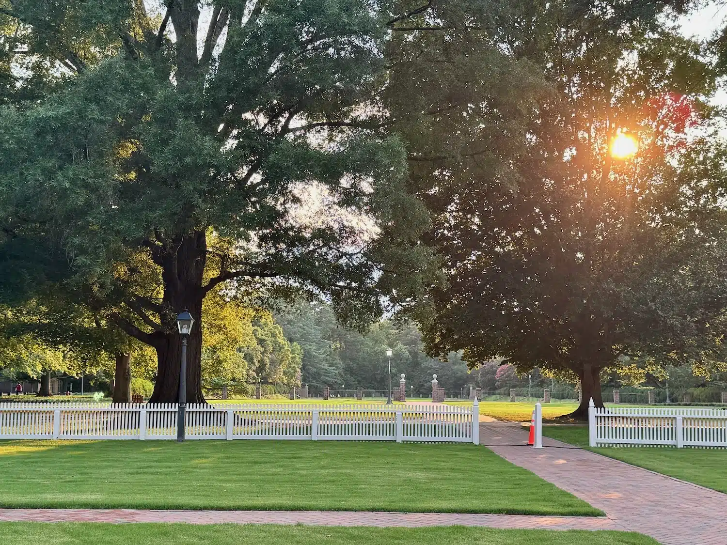 Sunset over the William & Mary campus.