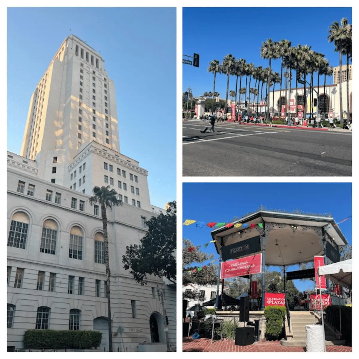 City Hall, Union Station, and Los Angeles Plaza.